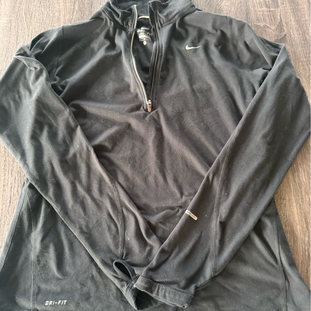 Nike Black Performance Quarter-Zip Top